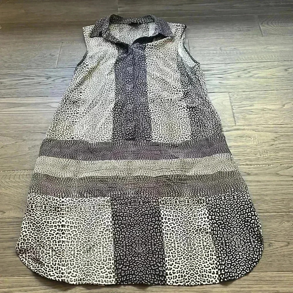 🔥MARCIANO🔥 | Blue and grey animal print sleeveless dress - Picture 2 of 12